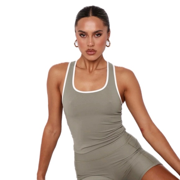 White Fox Boutique Tops - White Fox Olive Green Tank NWT